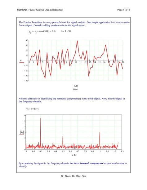 Math Cad Fourier Analysis Jcb Edited Pdf