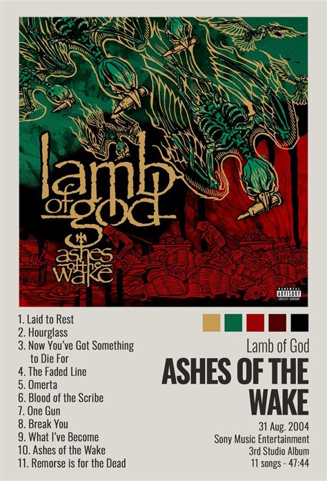 ashes of the wake album poster | Album, Graphic design logo, Co design