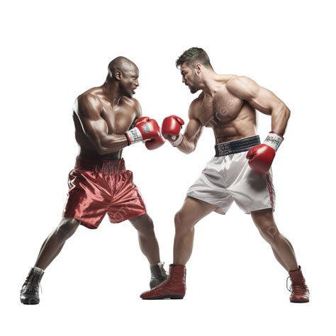 Muscular Boxers Fighting On Boxing Ring Boxing Boxer People Png