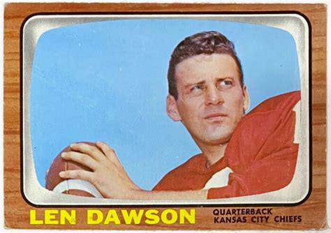 Len Dawson 1966 Topps Kansas City Chiefs Football Card Kbk Sports