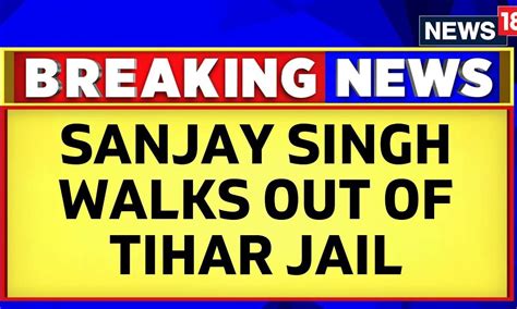 Sanjay Singh News AAP MP Sanjay Singh Walks Out Of Tihar Jail After