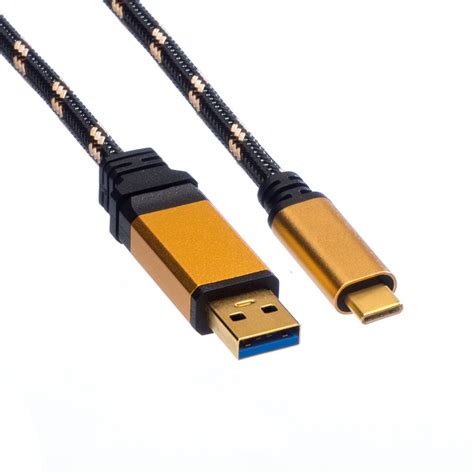 ROLINE GOLD USB 3 2 Gen 1 Kabel A C ST ST Retail Blister 0 5 M