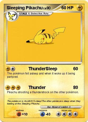 Pokémon Sleeping Pikachu 3 3 - ThunderSleep - My Pokemon Card