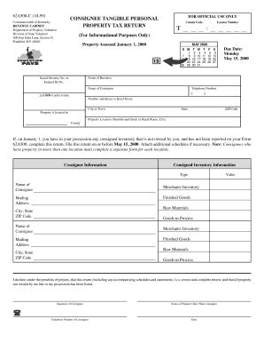 Fillable Online Revenue Ky Consignee Tangible Personal Property Tax