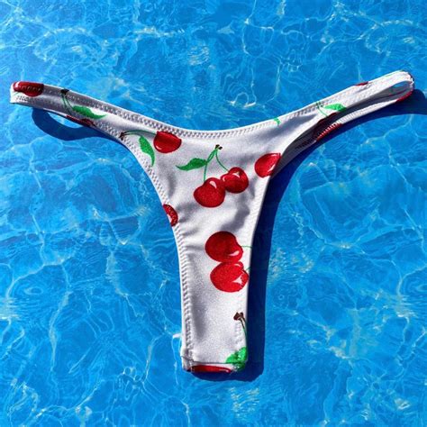 Cherry Thong Bikini Bottom Last DENALI BRAND Depop