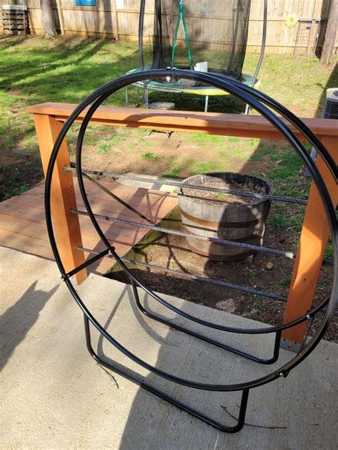 Sunnydaze Decor 24 In Powder Coated Steel Firewood Log Hoop Rack With