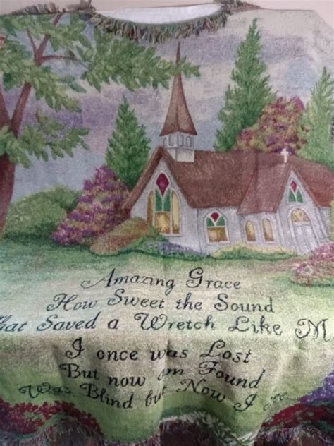 Manual Woodworkers And Weavers Church Amazing Grace Blanket 50 X60 Ebay