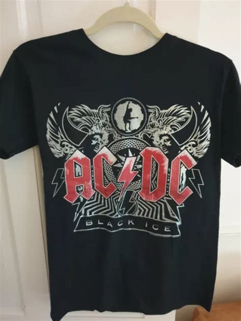 AC DC BLACK ICE T Shirt Small 36 38 Mens Bnwot Metal Rock Bin New EUR