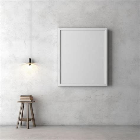 Premium AI Image | Blank canvas frame on the wall