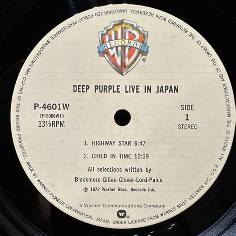 Deep Purple Live In Japan Warner