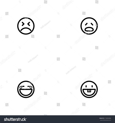 Emotions Vector Icon Set Stock Vector (Royalty Free) 718004086 | Shutterstock