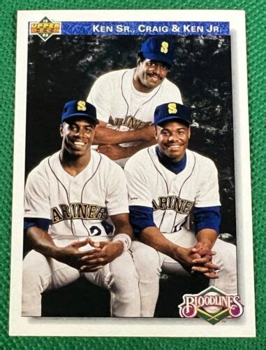 Upper Deck Ken Griffey Sr Ken Griffey Jr Craig Griffey Bloodlines