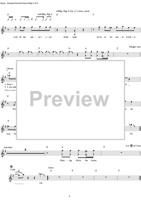 Burning Down The House Sheet Music By Talking Heads For Easy Guitar Tab Vocal Sheet Music Now