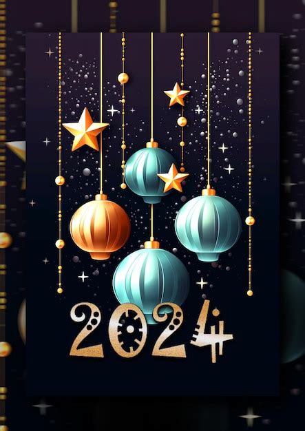 Premium PSD | Happy new year poster template