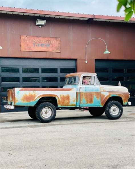 1960 Ford F250 Pickup White 4wd Manual For Sale