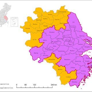 The location of the Yangtze River Delta urban agglomerations and its ...