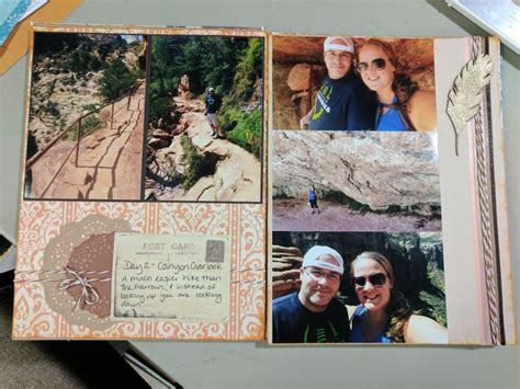 Hiking Canyon Overlook Zion National Park Scrapbook Page Layouts