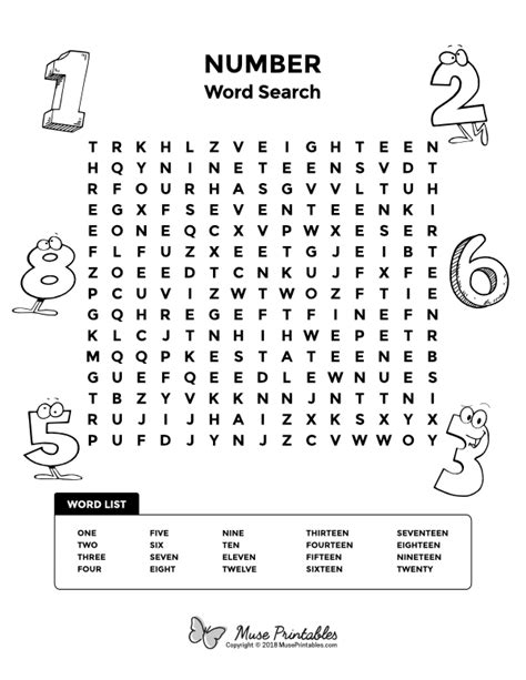 Number Word Search