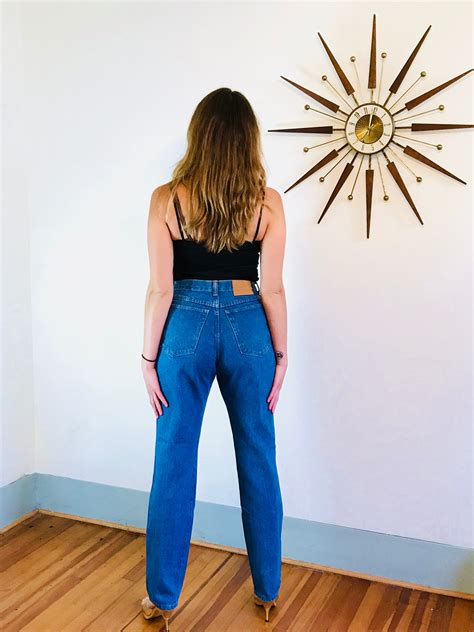 70s Vintage Wranglers Faded Blue Jeans Super High Rise Womens Cut