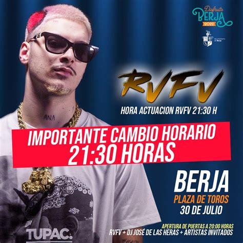 Adelantan Una Hora El Concierto De Rvfv En Berja Del S Bado De Julio