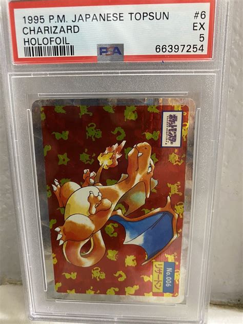 1995 Pm Japanese Topsun Charizard Holofoil Psa 5 Values Mavin