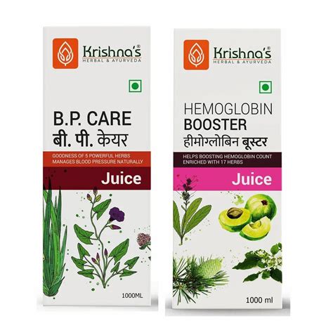 Krishna S Bp Care Juice Ml Hemoglobin Booster Juice Ml At