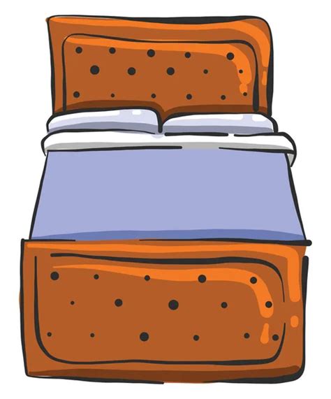 Sleeping Robot In Bed Illustration Vector On White Background Stock