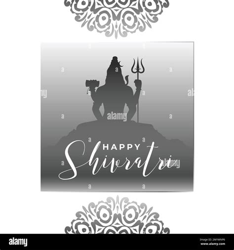 Happy Maha Shivratri Festival Of Lord Shiva Greeting Background Vector