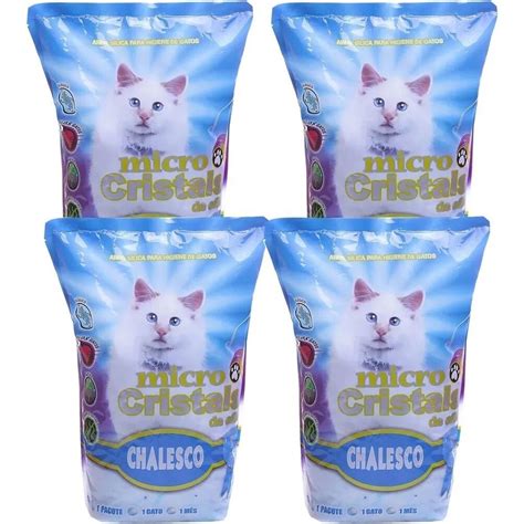 Areia Para Gato Silica Chalesco Areia Sanitaria Para Gato 4 Pacotes