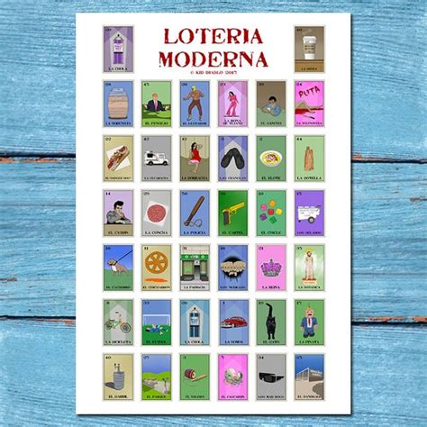 Loteria Moderna Collection Loteria 13x19 Art Printloteria Etsy