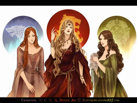 Game Of Thrones Fan Art — Women Of Thrones Sansa Stark Cersei Lannister