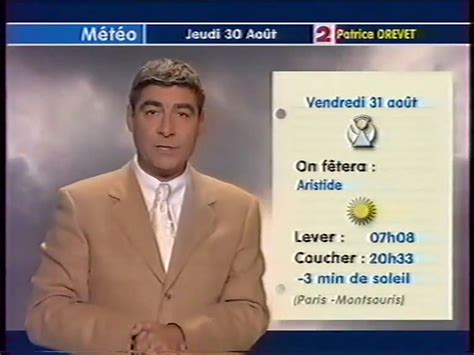 France 2 30 Août 2001 Teasers Pubs Jt Nuit Météo Patrice Drevet