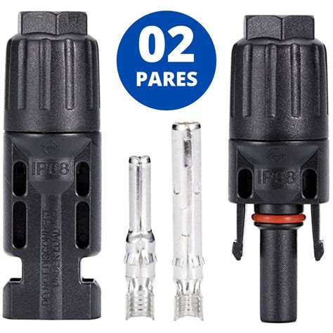 Conector Plug Mc Para Cabos De Sistema Solar Macho E F Mea Kaza