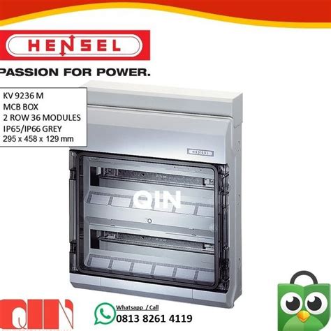 Jual MCB BOX HENSEL POLYSTYRENE 2 ROW 36 MODULES IP65 KV 9236 M GREY