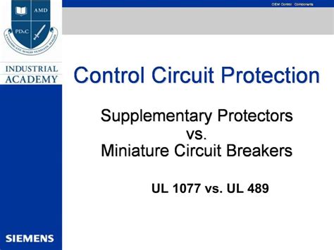 PPT Control Circuit Protection Supplementary Protectors Vs Miniature