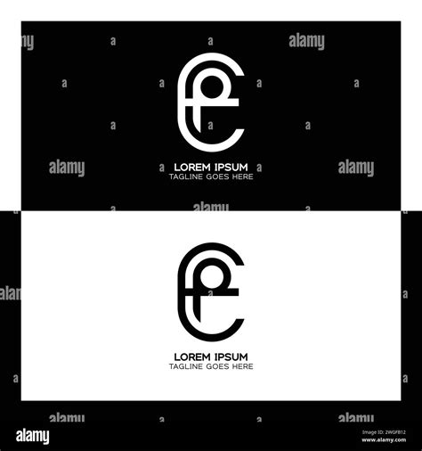 Ep Initial Letter Logo Alphabet E And P Pattern Design Monogram Stock