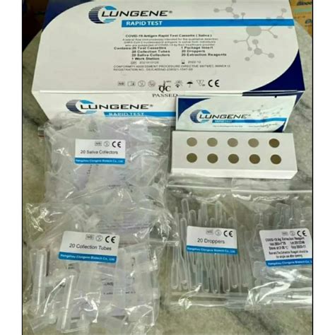 Jual Lungene Saliva Antigen Test Air Liur 1 Box Isi 20pcs Shopee