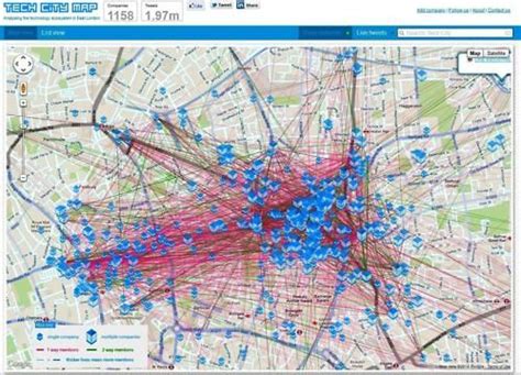 The Interactive Tech City Map Highlights The Technology Ecosystem In