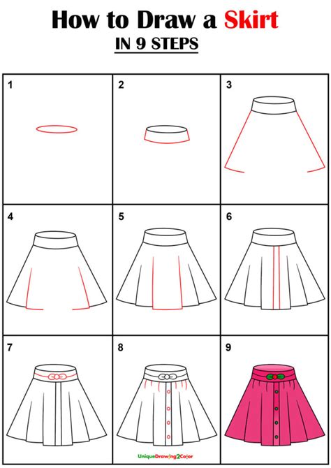 How To Draw A Skirt In Easy Steps With Video Tutorial Anime Skirts