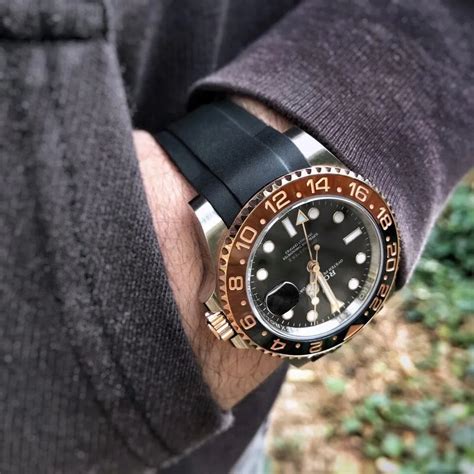 rolex gmt chnr  curved  rubber strap  digits zealande