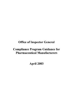 Fillable Online Oig Hhs Compliance Program Guidance For Fax Email Print