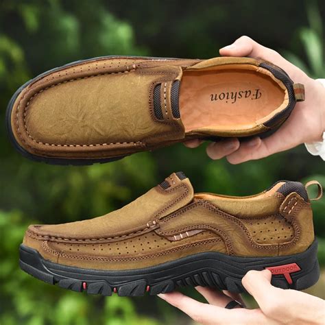 Men Leather Casual Shoes Comfortable Men Shoes 2020 High Quality Genuine Leather Outdoor Walking