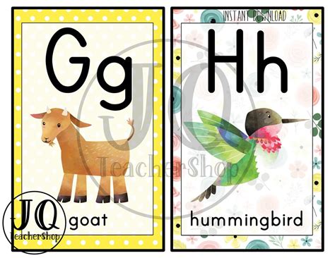 Printable Farm Classroom Theme Alphabet Wall Posters Etsy