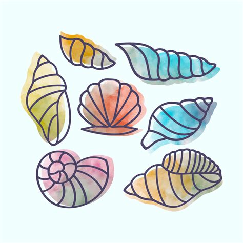 Vector Hand Drawn Seashells 215982 Vector Art At Vecteezy