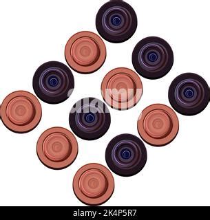 Wooden Carrom Board Game Vector Illustration Carrom Game Icon Indian