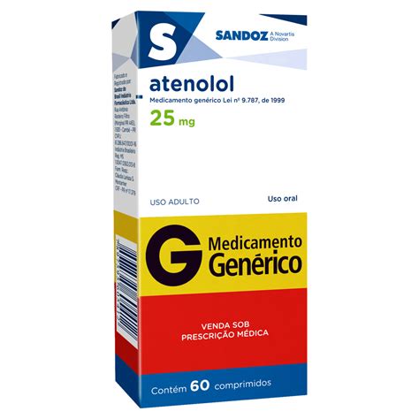 Atenolol Mg Sandoz Caixa Comprimidos Ilergic Para Voc