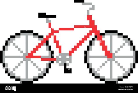 Bicycle Pixel Art Vector Illustration Stock Vector Image Art Alamy