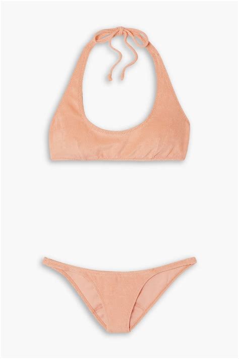 Lisa Marie Fernandez Amber Cotton Blend Terry Bikini The Outnet