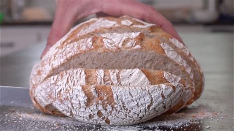 Making Artisan No Knead Bread Ken Forkish Method Youtube