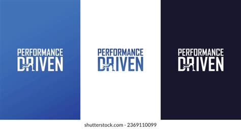 Performance Driven Logo Design Vector Stock Vector Royalty Free